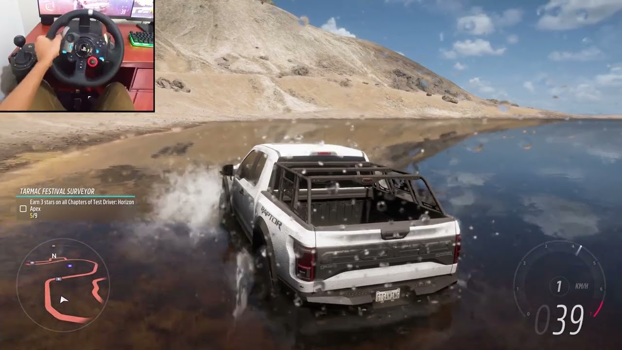 Ford F 150 Raptor 450hp   Hill climbing   Game tech 7   Logitech g29 gameplay