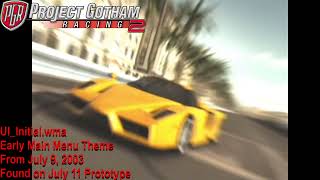 Beta Project Gotham Racing 2 Main Menu theme