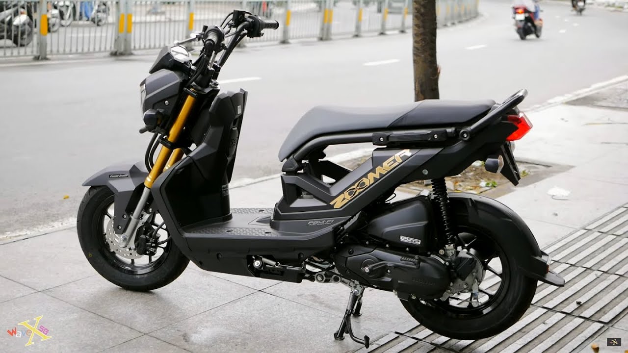 Honda Zoomer X - Matte Black Yellow - Walkaround - YouTube