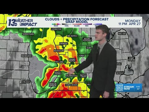 13 ON YOUR SIDE Forecast: Thunderstorms likely Monday night - YouTube