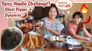 SPICY NOODLES CHALLENGE| GHOST PEPPER + DYNAMITE |Gets Hobbies