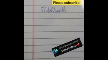 signature of Siddhartha #write your name on comments #calligraphy #reels