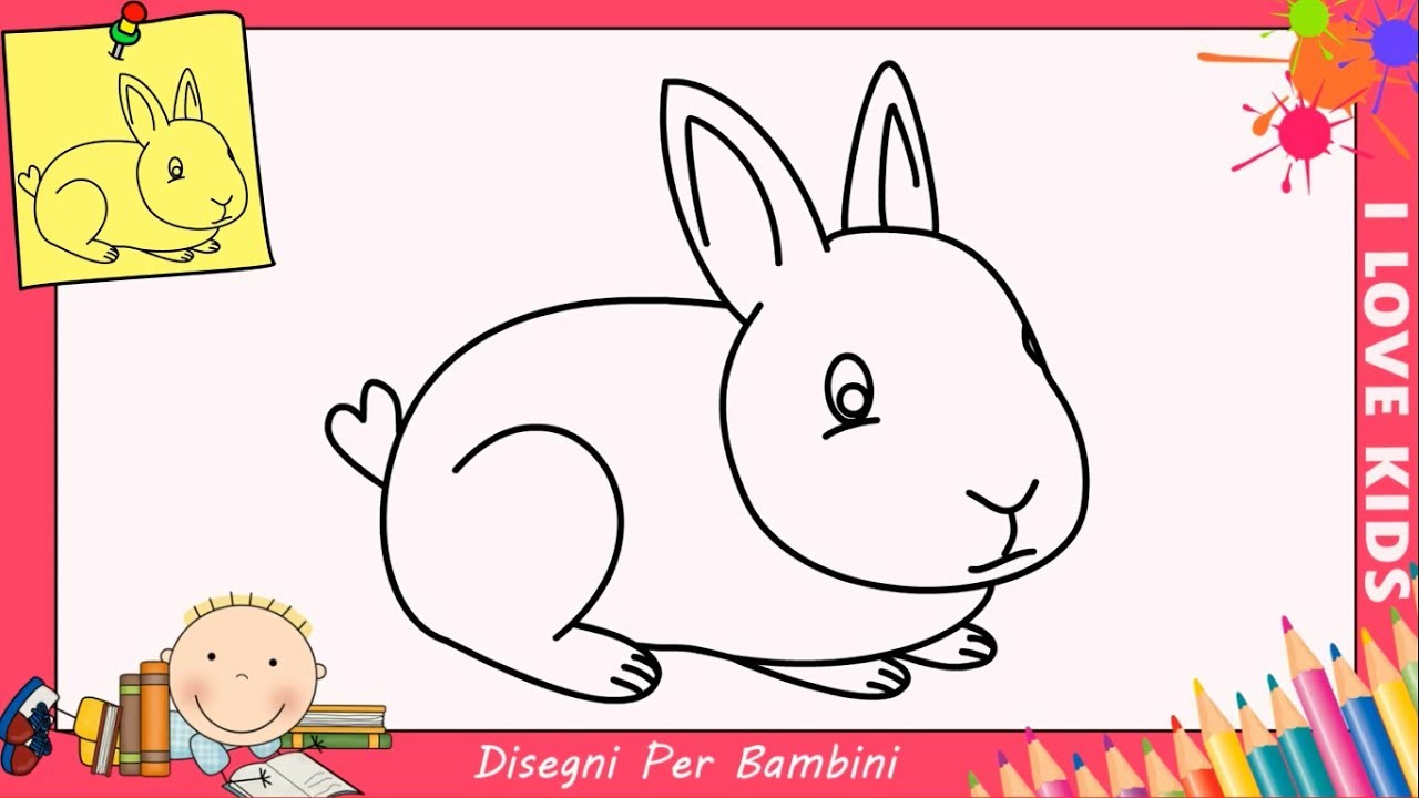 Come Disegnare Un Coniglio Facile Passo Per Passo Per Bambini 7 Youtube