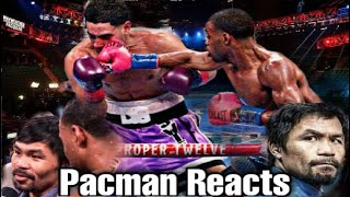 Reaction ni Manny Pacquiao sa pagka Panalo ni Spence kay Danny Garcia!