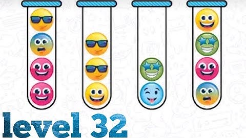 Emoji Ball Sort Puzzle Level 32 Android & iOS  #trydra #BallSortalllevel #EmojiBallSort #ballsort