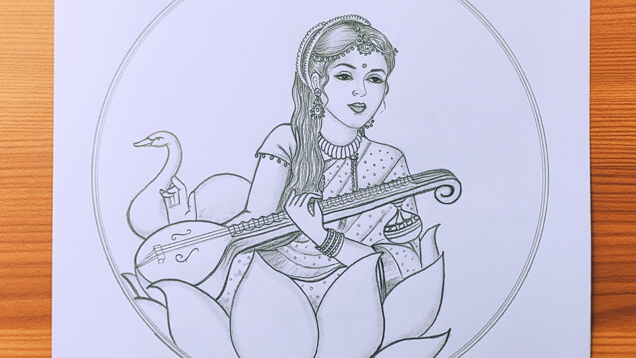 Saraswati Sketch Card - Sara Richard by Pernastudios on DeviantArt