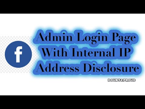 Facebook | Admin Login Page with Internal IP Address Disclosure