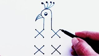 How To Draw Peacock With XXXX | Peacock drawing for beginners | Peacock drawing