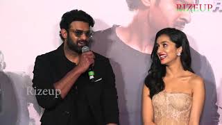 Sahoo trailer ! Prabhas and shraddha making fun with media! ప్రభాస్ మీడియాతో సరదాగా ....