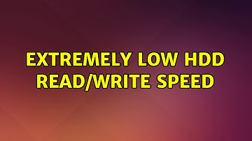 Extremely low HDD read/write speed