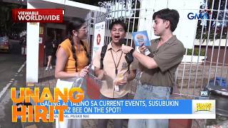 Quiz Bee on the Spot - PUP students, updated ba sa maiinit na balita? | Unang Hirit