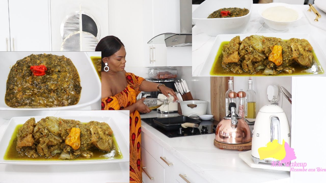 Cuisinez avec moi| Recette Fumbwa et Poisson salé a la sauce aubergine a dégusté