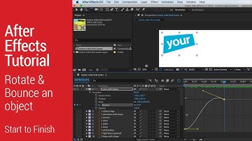 After Effects Tutorial - Rotate and Bounce an Object