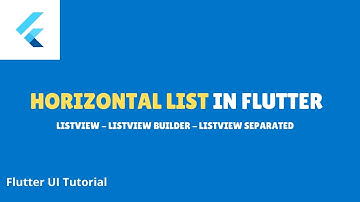 Flutter Horizontal Listview | Flutter Tutorial | Raj Jani