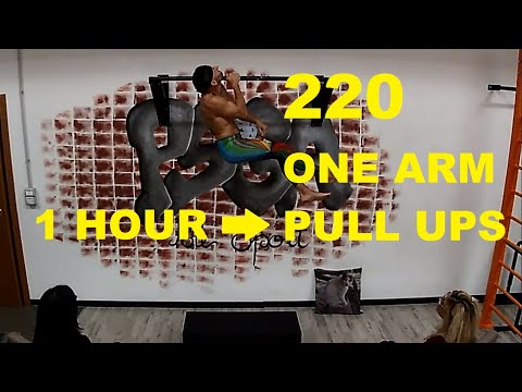 Most One Armed Pull Ups in One Hour: 220 #WorldRecord -Tazio Il Biondo-