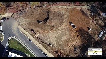 Construction Progress  Earthwork Drone Video