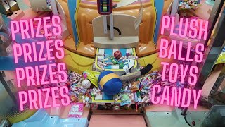 SO MANY PRIZES IN THIS BIG SWEET LAND JACKPOT  Arcade Candy Pusher