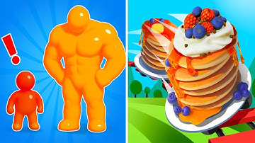 Tall Man Run 🆚 Pancake Run Max Levels Android IOS Walkthrough Gameplay NTEW14