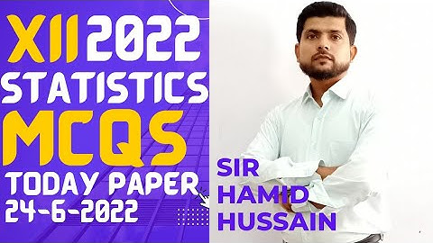 Statistics mcqs key 2022 | Class 12 | XII | commerce online