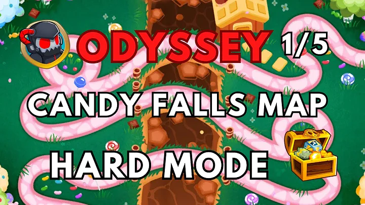 BTD6 ODYSSEY | NO POWERS | NO MONKEY KNOWLEDGE | HARD MODE TUTORIAL | CANDY FALLS