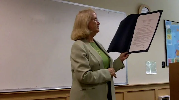 Delegate Vivian Watts presents Rebecca J Guthrie P...