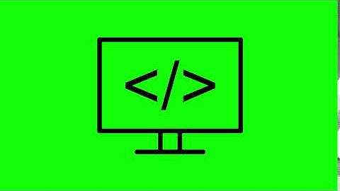 Animated Programming Icon on Green Screen With Pop-up Sound
