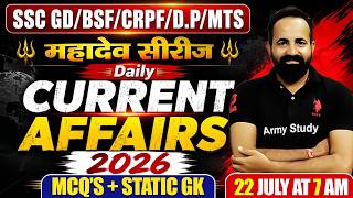 SSC GD ,BSF & CRPF Tradesman GK 2026 | Daily Current Affairs 2026 | | Today Top 20 Current GK 2026