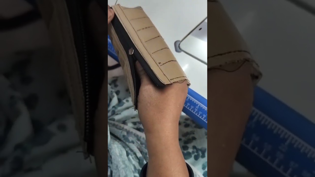 Small coin pouch without handle stitching 