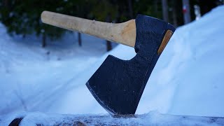 Forging a norwegian Carpenters axe (7' Laftebile)