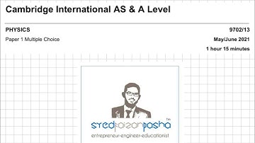 AS Physics 9702 MJ 2021 Paper 13