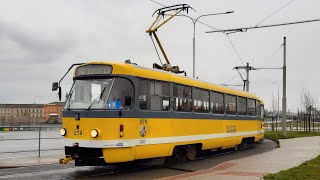 Plzeň TRAM = Bory - vozovna Slovany (zátah) L4 - ranní deštivý šejdr 🌧🚋📹