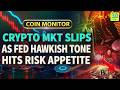 Crypto Mkt Slips as Fed Hawkish Tone Hits Risk Appetite | The Coin Monitor | 3.0 TV