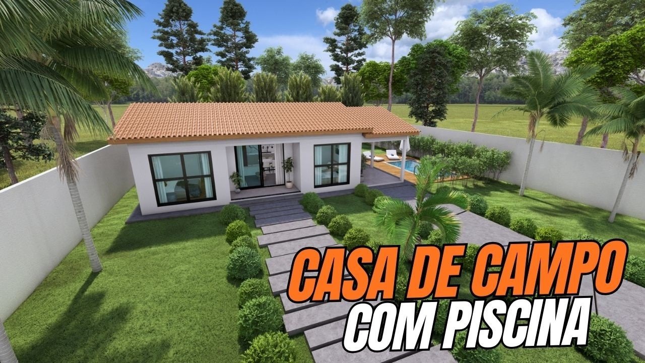 CASA DE CAMPO COM PISCINA | Ideia para Condomínio de Chácara