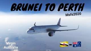Brunei to Perth in MSFS 2020 with Virgin Australia !