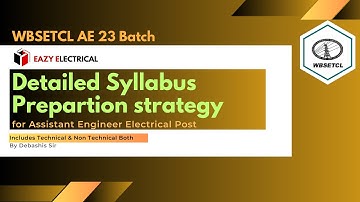 Detailed Syllabus & Preparation Strategy I WBSETCL Recruitment 2023 I Assistant Engineer Electrical