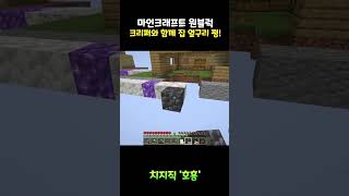 크리퍼와 함께 집 옆구리 펑! #마인크래프트 #원블럭