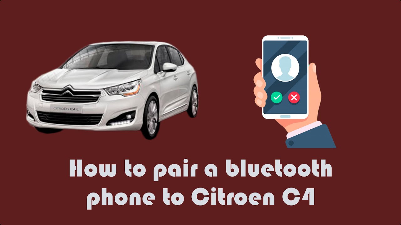 How to pair a bluetooth phone to Citroen C4 - YouTube