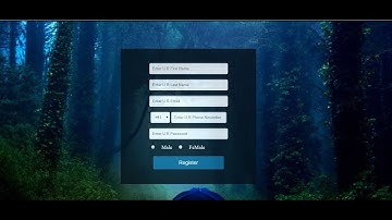 How To Create Simple Registration Form With transparent background using html & css