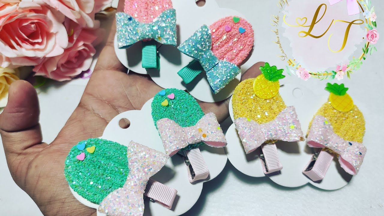 Parzinhos de Picolé com cano de strass 🎀 Dica para o dia das crianças 🎀