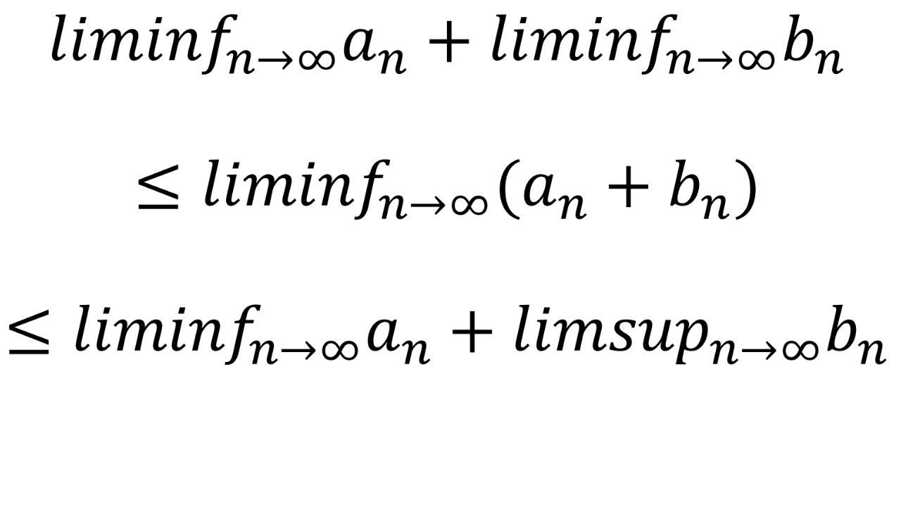 Some inequalities of liminf and limsup - YouTube