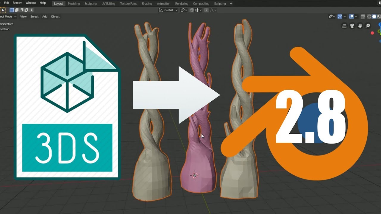 How To Import 3ds Files Into Blender 2 8 Mini Tutorial Youtube