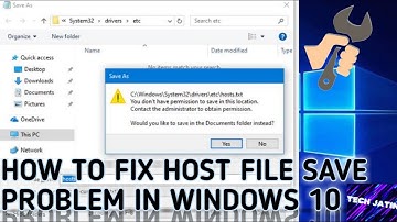 how to fix host file save problem in windows -10  easy way 2020 || TECHJATIN