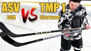 CCM AS-V vs Sherwood CODE TMP1 Hockey Stick Review - Which stick model below top spec is best?