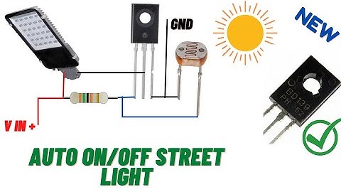 How to Make Auto ON/Off Street light|Use of BD 139,LDR Sensor|Automatic light