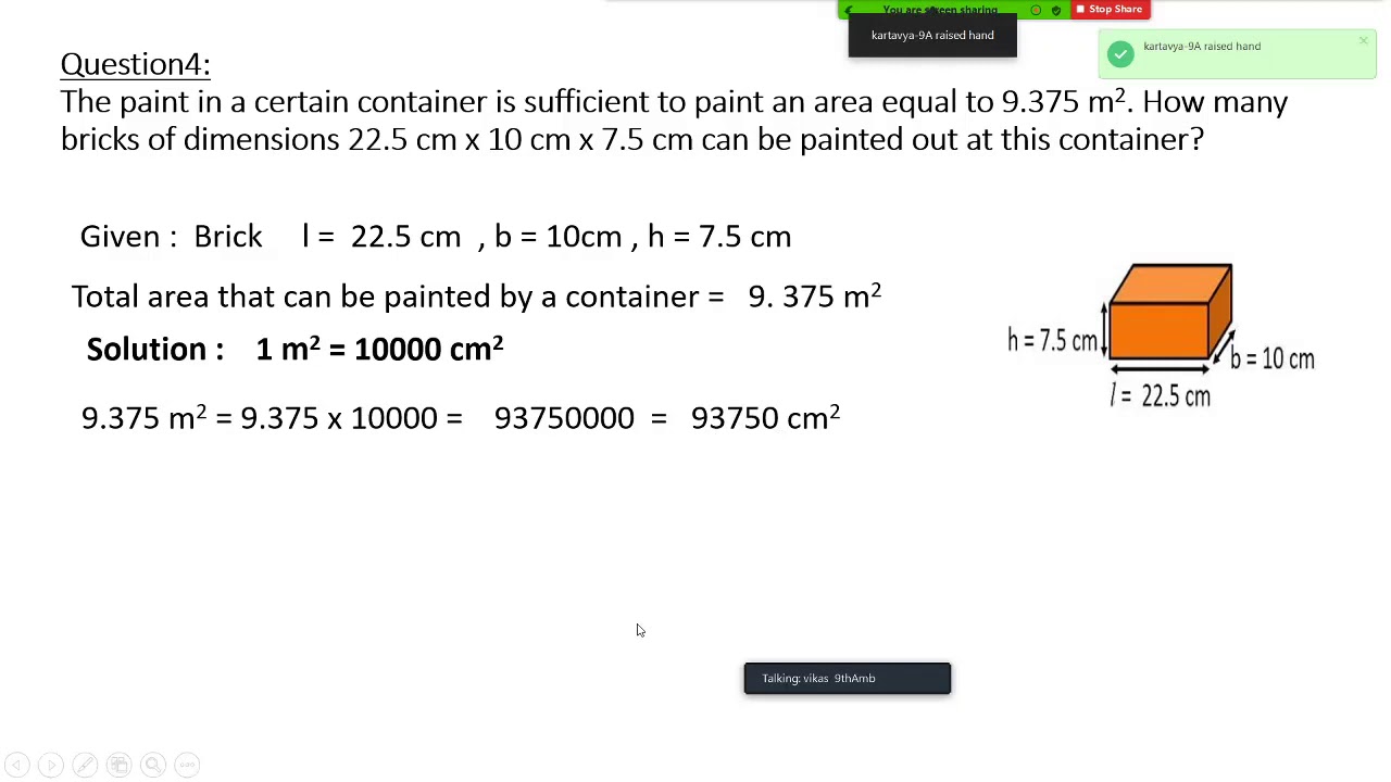 12-6-20 Maths std IX Surface Area and Volume part 2 - YouTube