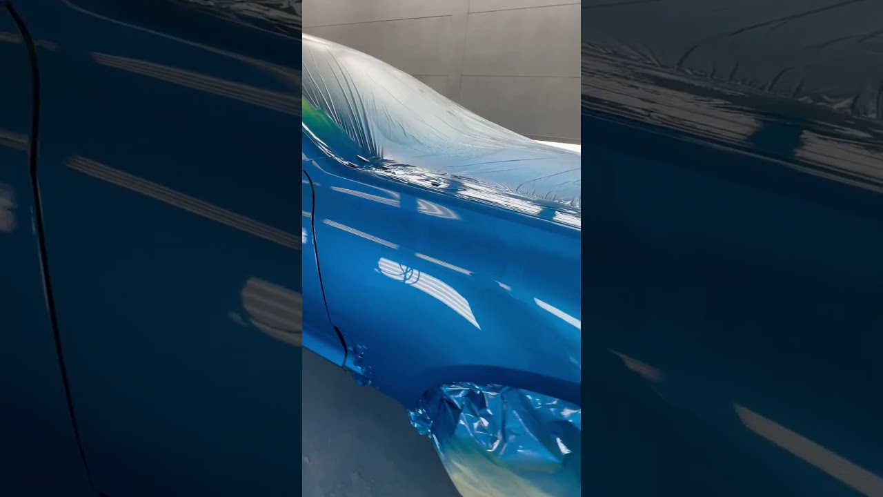 Paint refinish. M6B Micro blue metallic.