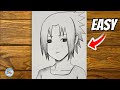 How to draw sasuke Uchiha | Easy Sasuke drawing step by step | anime drawing tutorial for beginners