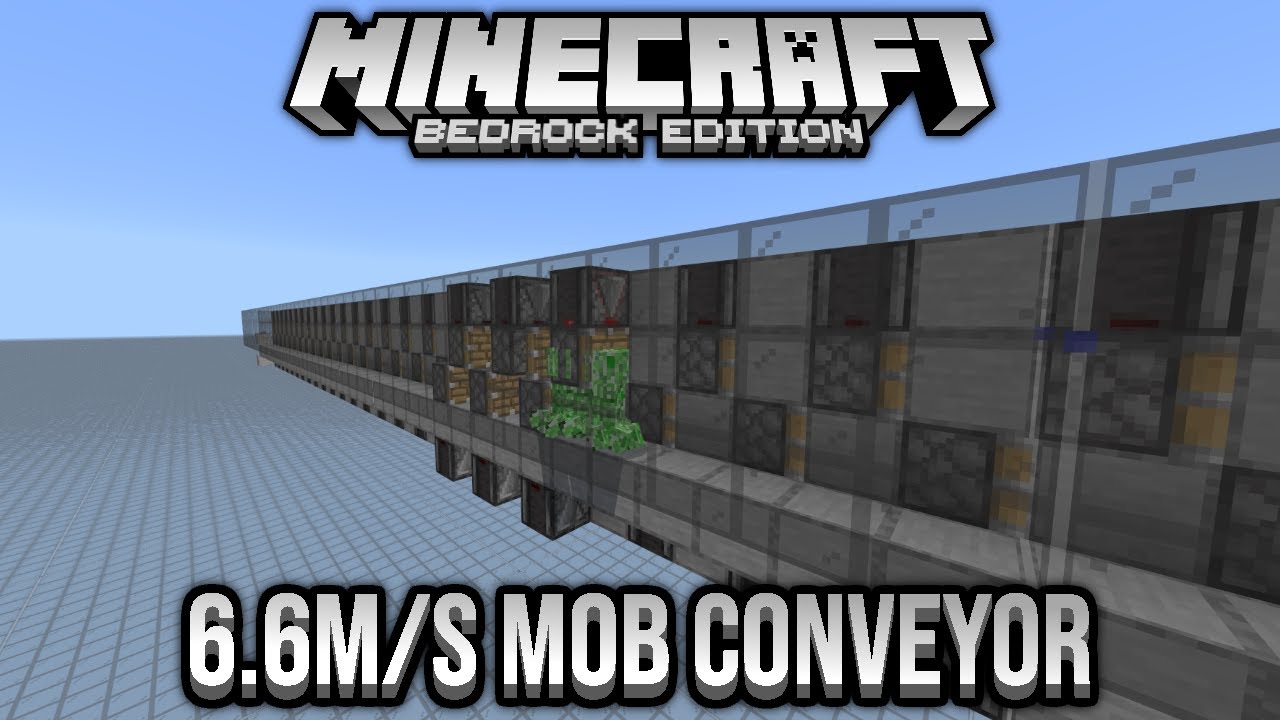 6.6m/s Mob Conveyor Showcase Minecraft Bedrock 1.17 Caves & Cliffs ...