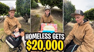 Millionaire blessed homeless who has been running from group homes since he was a kid