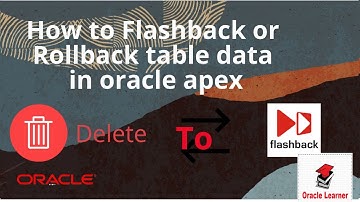 How to rollback or flashback table in oracle apex | Oracle apex rollback or flashback in table